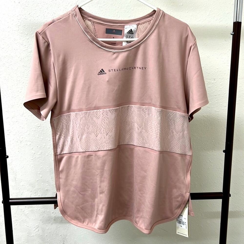 NWT Adidas Stella Mccartney Women Loose tee Running Carrera Icepink Size M